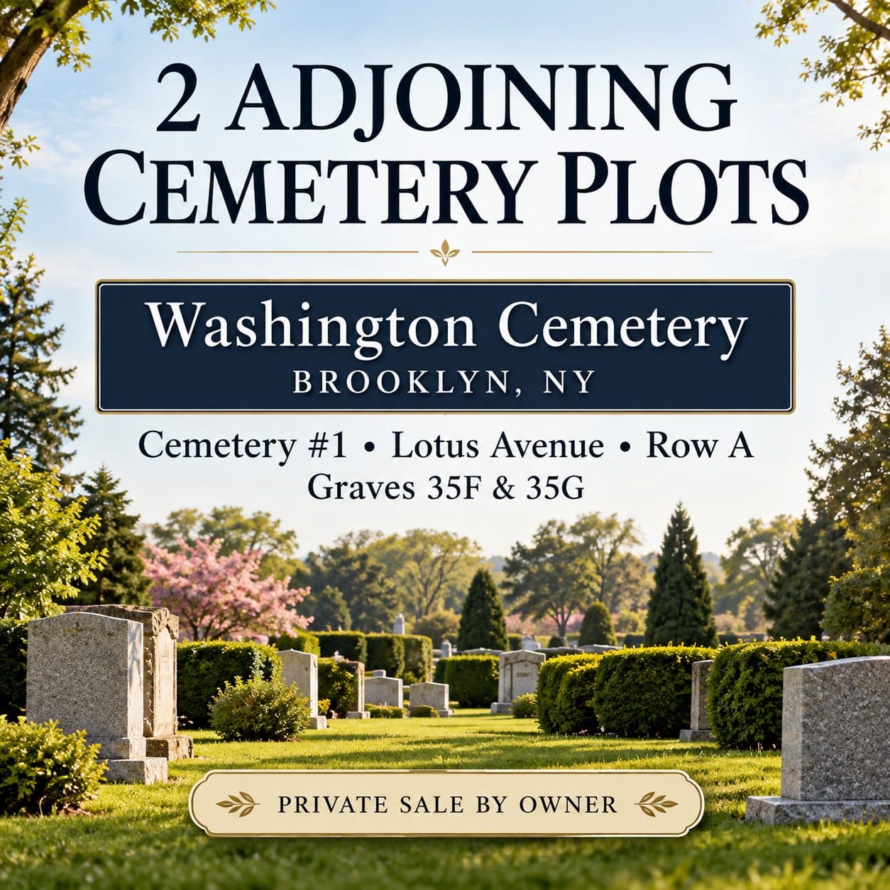 Double / companion plot at Washington Cemetery