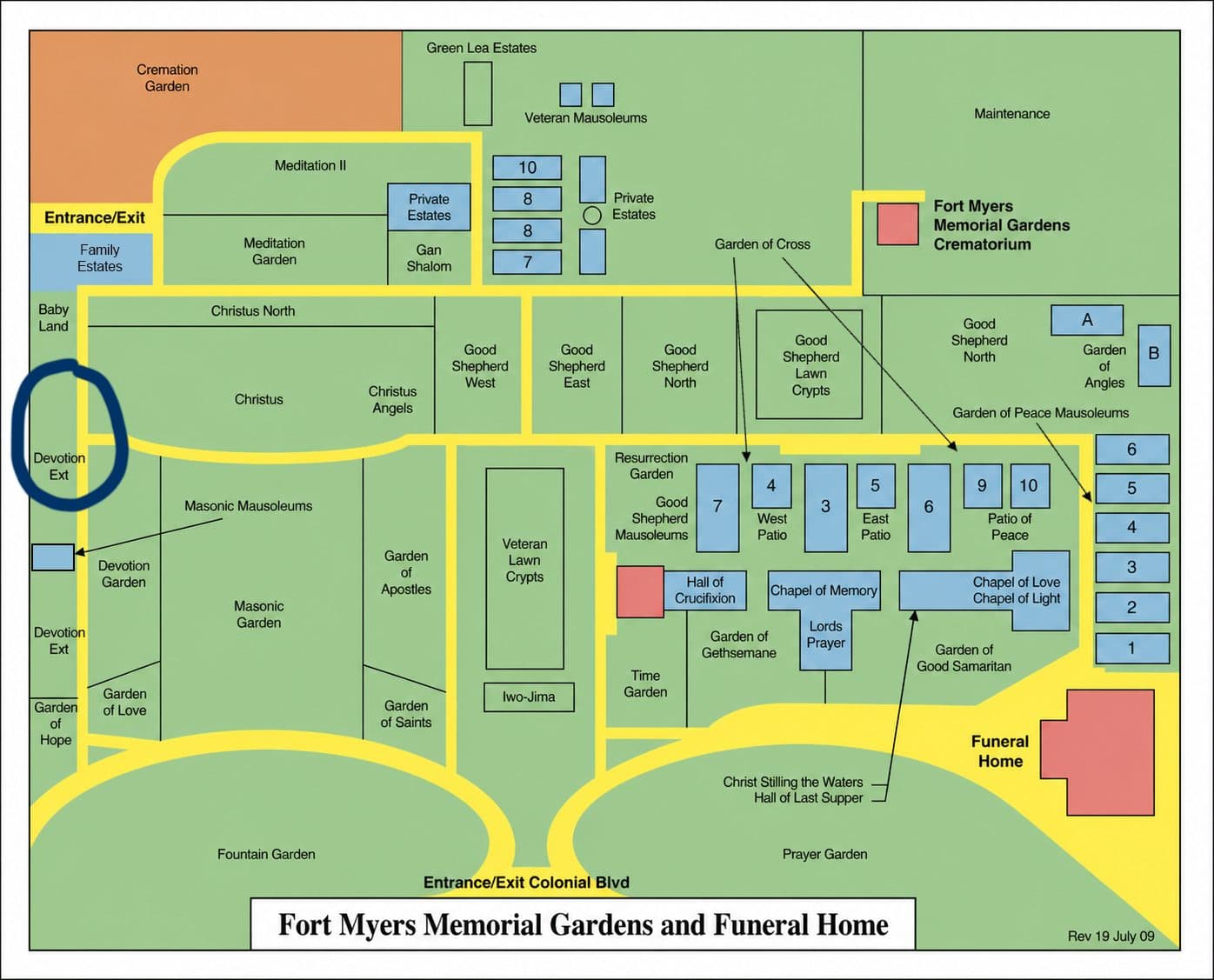 Double / companion plot at Fort Myers Memorial Gardens Funeral Home & Cemetery